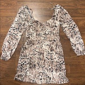 Dynamite snake skin dress
